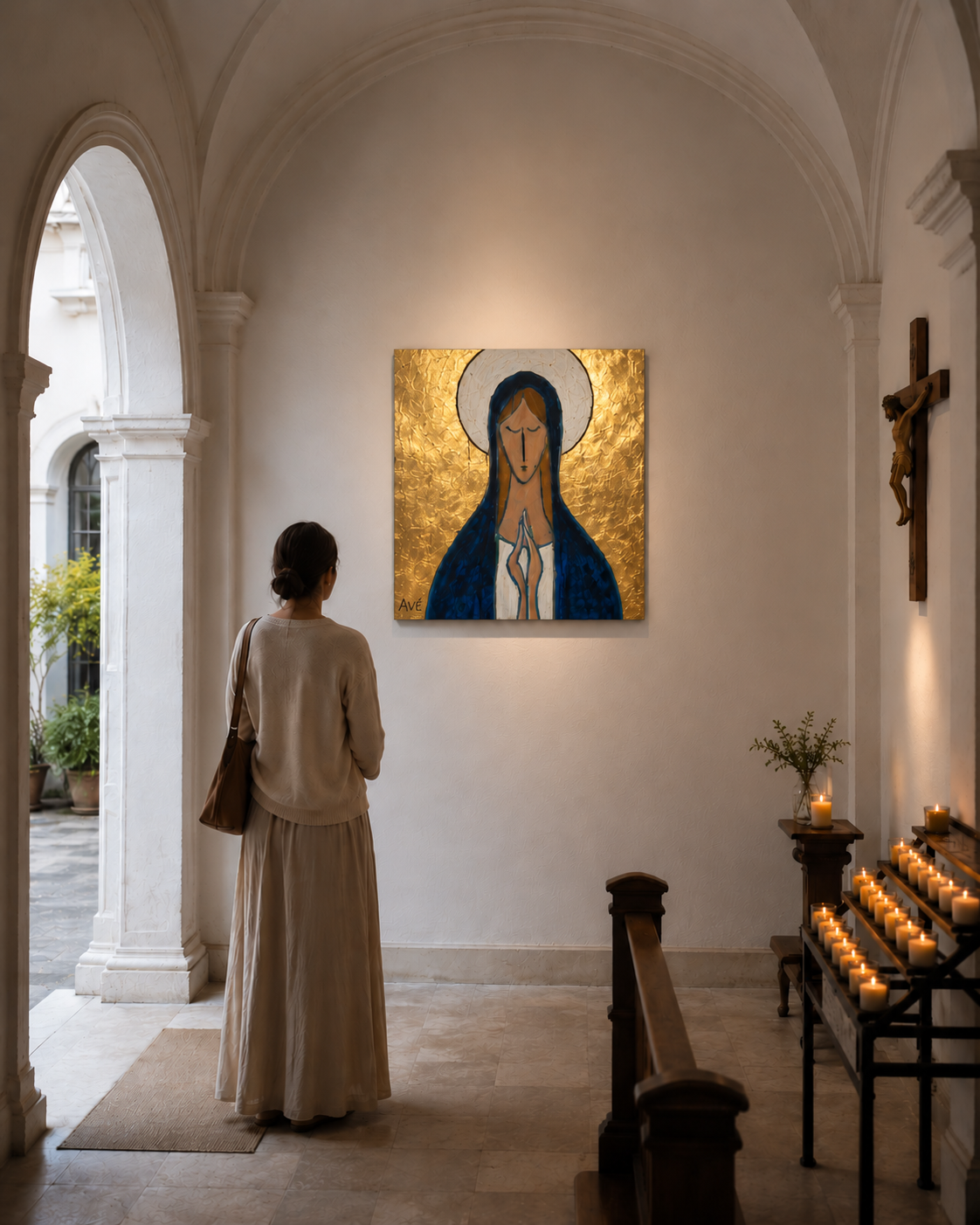 Œuvre AVE M dans un intérieur d’exception